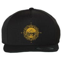 Not All Who Wander Are Lost Compass Wool Snapback Cap
