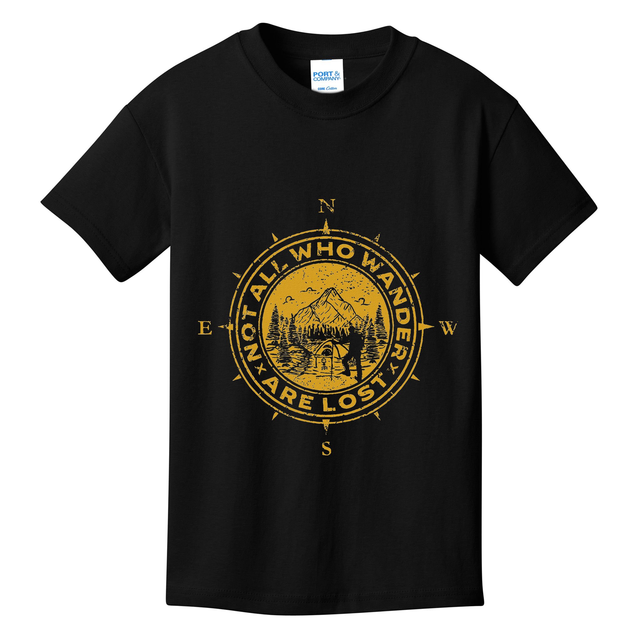 Not All Who Wander Are Lost Compass Kids T-Shirt