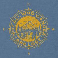 Not All Who Wander Are Lost Compass Garment-Dyed Sweatshirt