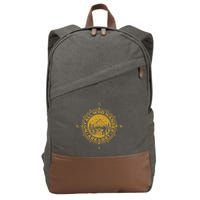 Not All Who Wander Are Lost Compass Cotton Canvas Backpack