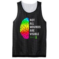 Not All Wounds Are Visible Mental Health Awareness Mesh Reversible Basketball Jersey Tank