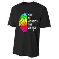 Not All Wounds Are Visible Mental Health Awareness Performance Sprint T-Shirt