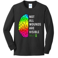 Not All Wounds Are Visible Mental Health Awareness Kids Long Sleeve Shirt