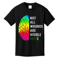 Not All Wounds Are Visible Mental Health Awareness Kids T-Shirt