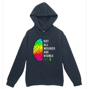 Not All Wounds Are Visible Mental Health Awareness Urban Pullover Hoodie