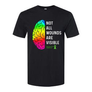 Not All Wounds Are Visible Mental Health Awareness Softstyle CVC T-Shirt