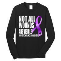 Not All Wounds Are Visible Domestic Violence Awareness Long Sleeve Shirt