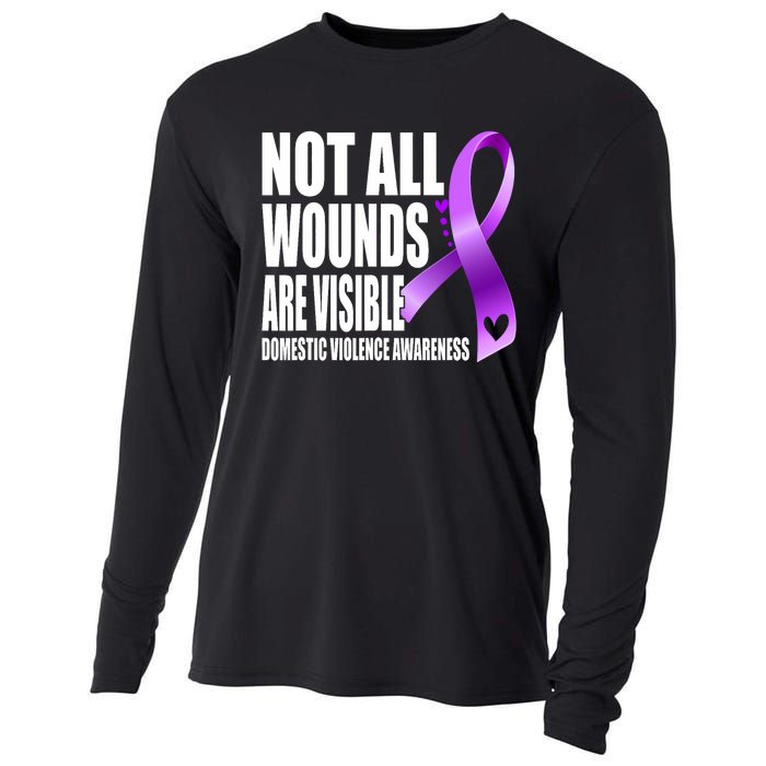 Not All Wounds Are Visible Domestic Violence Awareness Cooling Performance Long Sleeve Crew