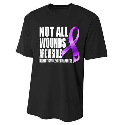 Not All Wounds Are Visible Domestic Violence Awareness Performance Sprint T-Shirt