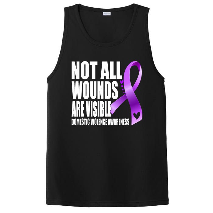 Not All Wounds Are Visible Domestic Violence Awareness PosiCharge Competitor Tank