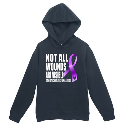 Not All Wounds Are Visible Domestic Violence Awareness Urban Pullover Hoodie