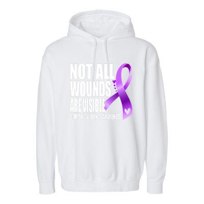 Not All Wounds Are Visible Domestic Violence Awareness Garment-Dyed Fleece Hoodie