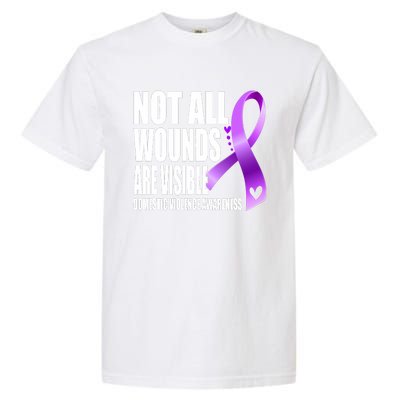 Not All Wounds Are Visible Domestic Violence Awareness Garment-Dyed Heavyweight T-Shirt