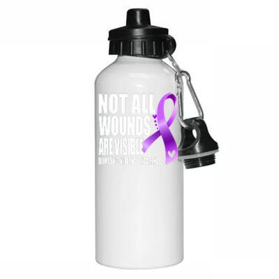 Not All Wounds Are Visible Domestic Violence Awareness Aluminum Water Bottle