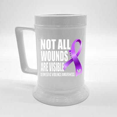 Not All Wounds Are Visible Domestic Violence Awareness Beer Stein