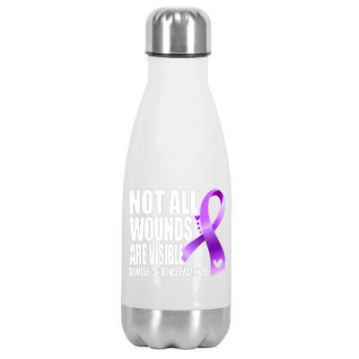 Not All Wounds Are Visible Domestic Violence Awareness Stainless Steel Insulated Water Bottle