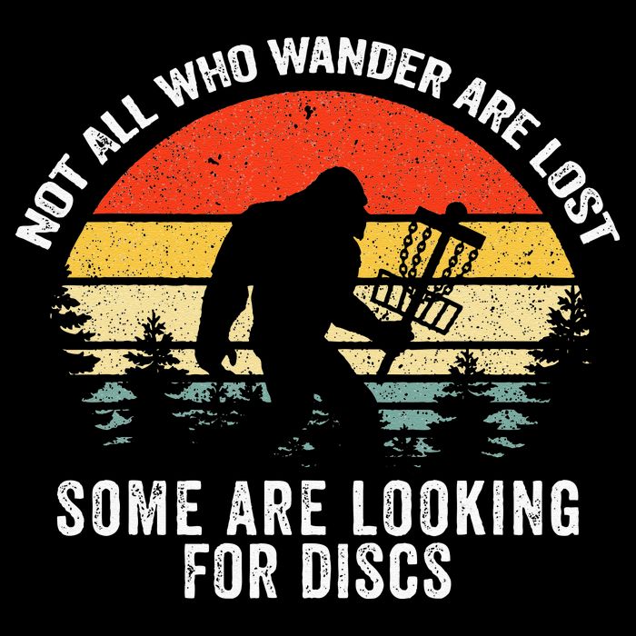 Not All Who Wander Are Lost Disc Golf Bigfoot Christmas Womens Tank Top