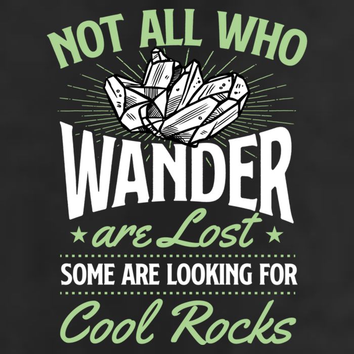 Not All Who Wander Are Lost Some Are Looking For Cool Rocks Trucker Hat