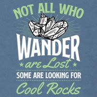 Not All Who Wander Are Lost Some Are Looking For Cool Rocks Garment-Dyed Sweatshirt