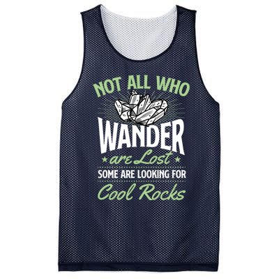 Not All Who Wander Are Lost Some Are Looking For Cool Rocks Mesh Reversible Basketball Jersey Tank