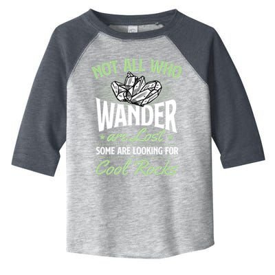 Not All Who Wander Are Lost Some Are Looking For Cool Rocks Toddler Fine Jersey T-Shirt