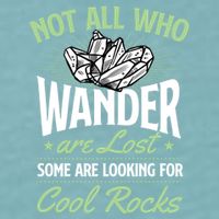Not All Who Wander Are Lost Some Are Looking For Cool Rocks Sueded Cloud Jersey T-Shirt