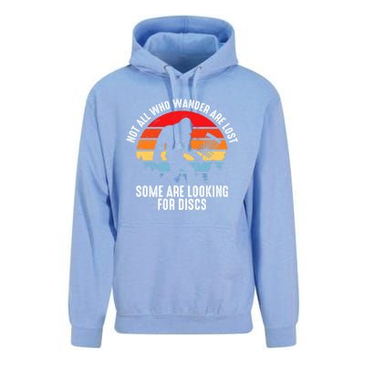 Not All Who Wander Are Lost Some Are Looking For Discs Plus Size Unisex Surf Hoodie