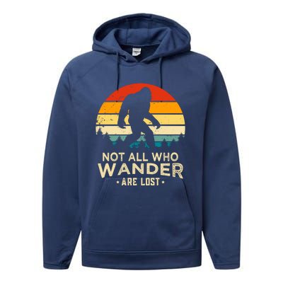 Not All Who Wander Are Lost Funny Plus Size Performance Fleece Hoodie