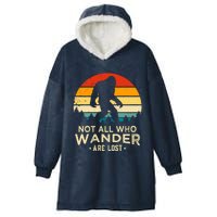 Not All Who Wander Are Lost Funny Plus Size Hooded Wearable Blanket