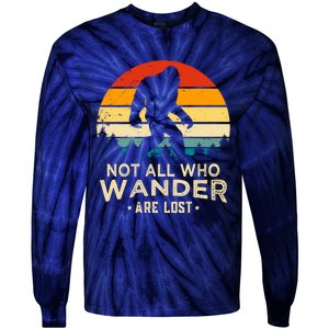 Not All Who Wander Are Lost Funny Plus Size Tie-Dye Long Sleeve Shirt