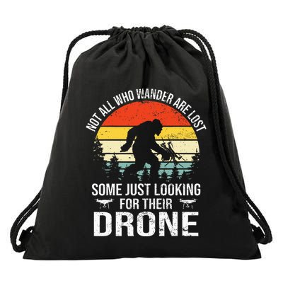Not All Who Wander Are Lost Rc Drone Pilot Quadcopter Fpv Drawstring Bag