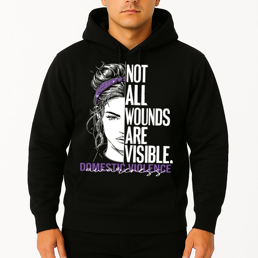 Not All Wounds Are Visible Women Domestic Violence Awareness Hoodie