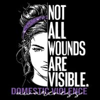 Not All Wounds Are Visible Women Domestic Violence Awareness 16 in Basic Backpack
