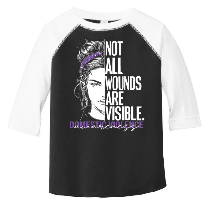 Not All Wounds Are Visible Women Domestic Violence Awareness Toddler Fine Jersey T-Shirt