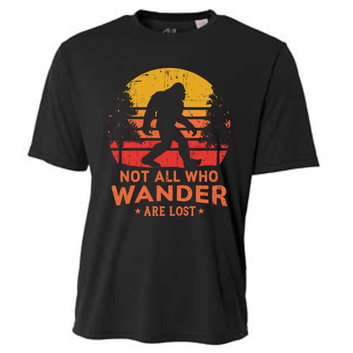 Not All Who Wander Are Lost Bigfoot Design Cooling Performance Crew T-Shirt