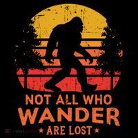 Not All Who Wander Are Lost Bigfoot Design 7-Panel Snapback Hat