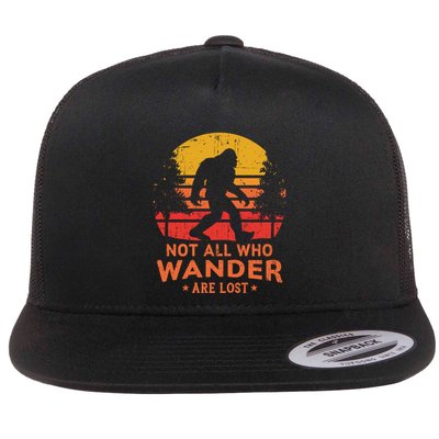 Not All Who Wander Are Lost Bigfoot Design Flatbill Hat