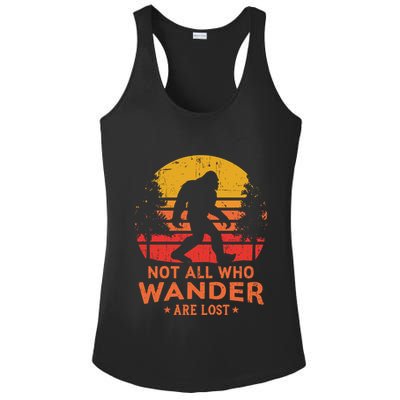 Not All Who Wander Are Lost Bigfoot Design Ladies PosiCharge Competitor Racerback Tank