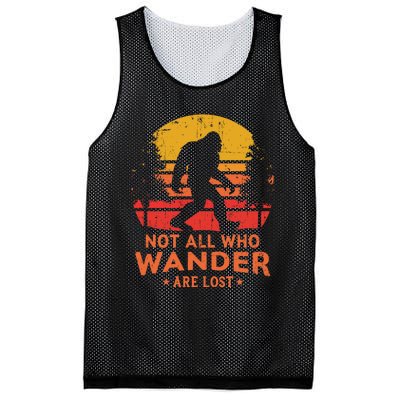 Not All Who Wander Are Lost Bigfoot Design Mesh Reversible Basketball Jersey Tank