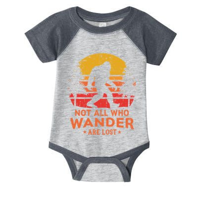 Not All Who Wander Are Lost Bigfoot Design Infant Baby Jersey Bodysuit