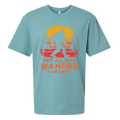 Not All Who Wander Are Lost Bigfoot Design Sueded Cloud Jersey T-Shirt