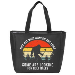 Not All Who Wander Are Lost Bigfood Retro Zip Tote Bag