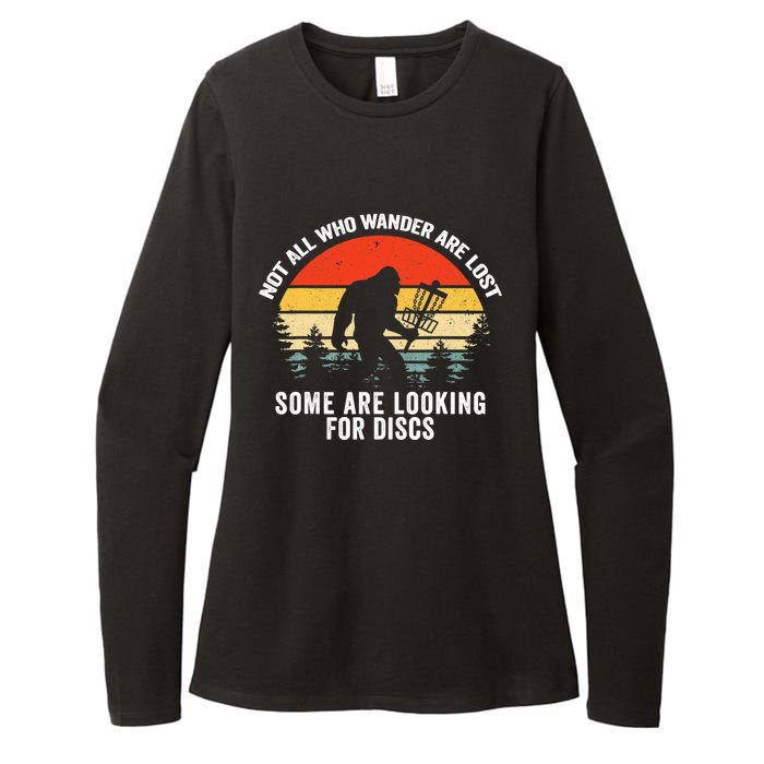 Not All Who Wander Are Lost Some Looking For Discs Bigfoot TShirt Womens CVC Long Sleeve Shirt