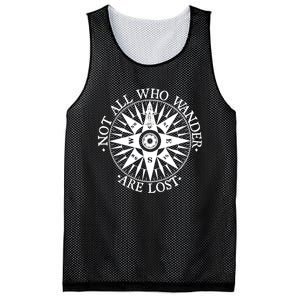 Not All Who Wander Are Lost Gift Bon Voyage Traveling Gift Mesh Reversible Basketball Jersey Tank