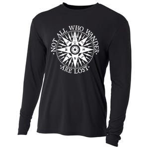 Not All Who Wander Are Lost Gift Bon Voyage Traveling Gift Cooling Performance Long Sleeve Crew