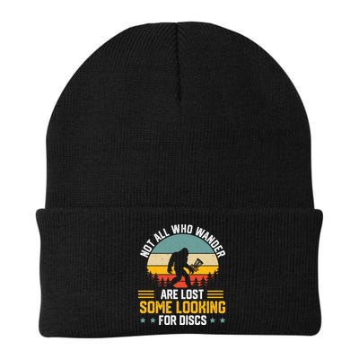 Not All Who Wander Are Lost Disc Golf Bigfoot Funny Golfing Beanie