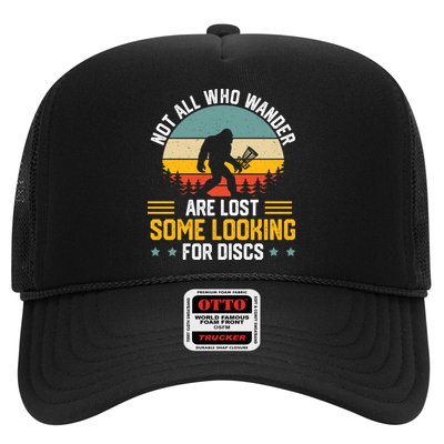 Not All Who Wander Are Lost Disc Golf Bigfoot Funny Golfing Trucker Hat