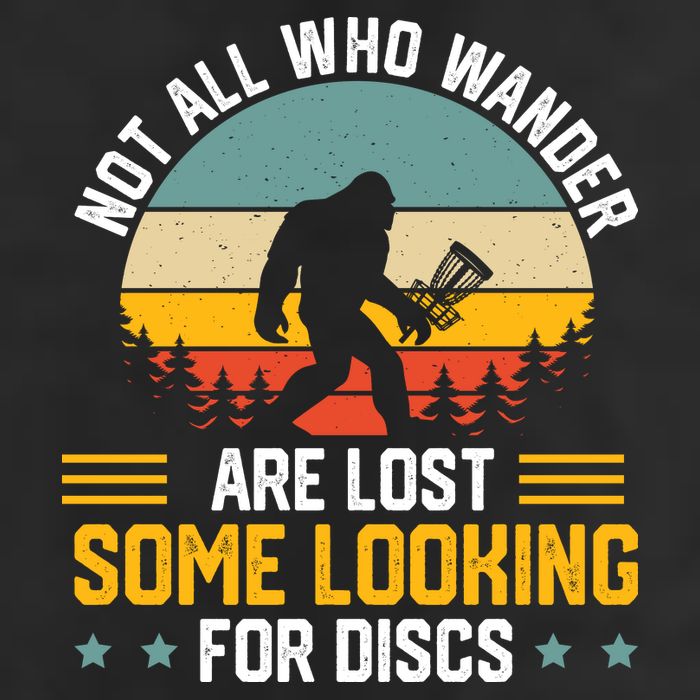 Not All Who Wander Are Lost Disc Golf Bigfoot Funny Golfing Hat