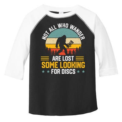 Not All Who Wander Are Lost Disc Golf Bigfoot Funny Golfing Toddler Fine Jersey T-Shirt