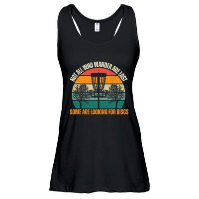 Not All Who Wander Are Lost Some Are Looking For Discs Ladies Essential Flowy Tank